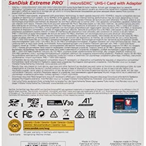 SanDisk Extreme Pro Micro SDXC UHS-I U3 A2 V30 Memory Card (256GB)