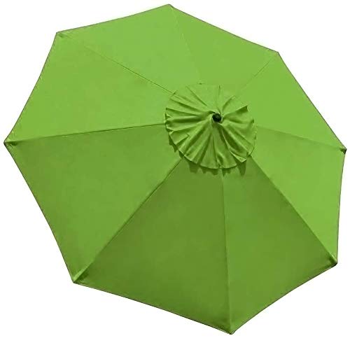 EliteShade USA Sunumbrella 9ft Replacement Covers 8 Ribs Market Patio Umbrella Canopy Cover (CANOPY ONLY)(Macaw Green)