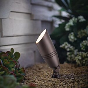 H-A Outdoor Brass Landscape Lightings Low Voltage Landscape Spotlight Kits with Ground Spike for Garden Patio,12V (1 Pack)