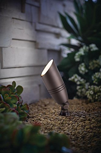 H-A Outdoor Brass Landscape Lightings Low Voltage Landscape Spotlight Kits with Ground Spike for Garden Patio,12V (1 Pack)