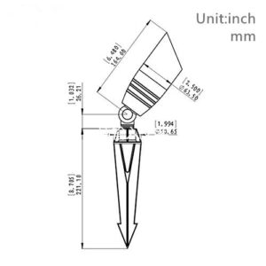 H-A Outdoor Brass Landscape Lightings Low Voltage Landscape Spotlight Kits with Ground Spike for Garden Patio,12V (1 Pack)