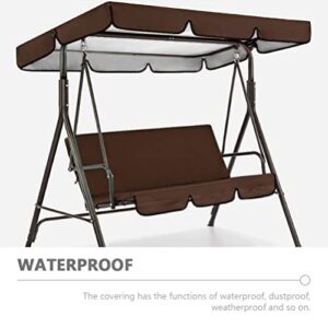 HANABASS Swing Canopy Replacement Swing Porch Top Cover Waterproof Outdoor Furniture Top Cover for Patio Garden Swing