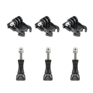 haoyou quick release clip basic base mount kit, compatible with gopro hero11/10/9/8/7/6/5/4/session/3+/3/gopro max/hero (2018), fusion, dji osmo action, akaso, sjcam action camera（6 pcs）