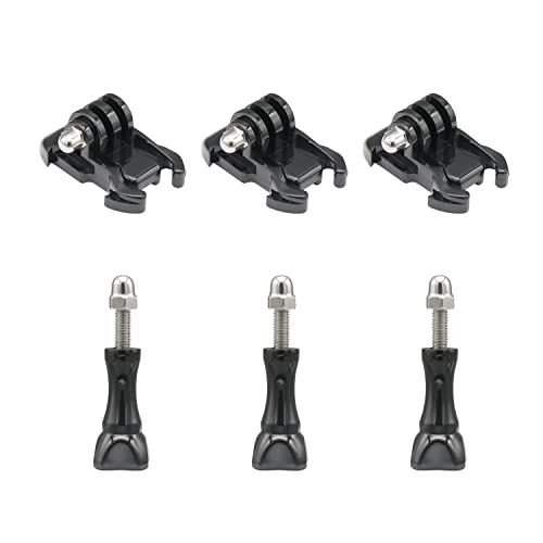 Haoyou Quick Release Clip Basic Base Mount Kit, Compatible with Gopro Hero11/10/9/8/7/6/5/4/Session/3+/3/GoPro MAX/Hero (2018), Fusion, DJI Osmo Action, AKASO, SJCAM Action Camera（6 Pcs）