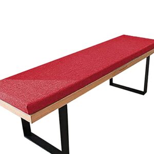 OITTO Outdoor Indoor Patio Bench Cushion with Zipper Loveseat Washable Removable Seat Pad Garden Non-Slip Backrest Replacement Settee Chair Cushion 59"x12" Red