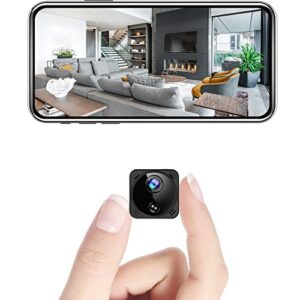 Mini Spy Camera Hidden WiFi 4K Wireless Indoor Small Nanny IP Cam Home Security Secret Tiny Surveillance Cameras with Phone App Night Vision AI Human Detection 100 Days Standby Battery Life