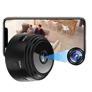 1080P Magnetic WiFi Mini Camera,Spy Camera Hidden Camera,Wireless Camera Nanny Cam for Home Office Security,Secret Cameras with Motion Detection Night Vision - A9