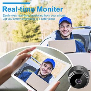 1080P Magnetic WiFi Mini Camera,Spy Camera Hidden Camera,Wireless Camera Nanny Cam for Home Office Security,Secret Cameras with Motion Detection Night Vision - A9