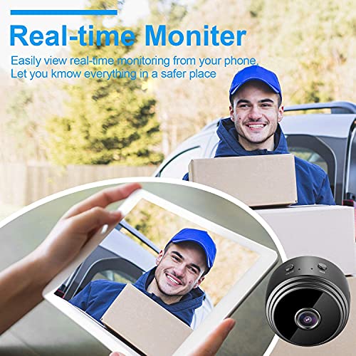 1080P Magnetic WiFi Mini Camera,Spy Camera Hidden Camera,Wireless Camera Nanny Cam for Home Office Security,Secret Cameras with Motion Detection Night Vision - A9