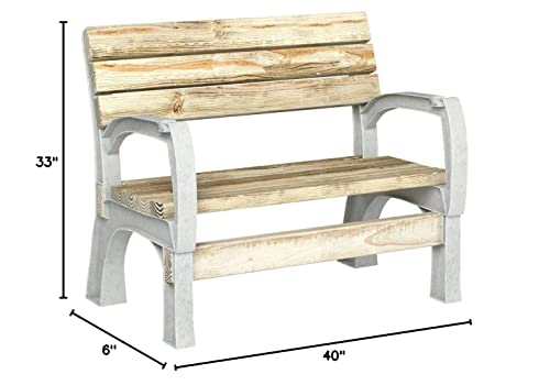 2x4basics 90134ONLMI Hopkins, 6"D x 40"W x 33"H, AnySize Chair or Bench Ends, Sand