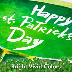 G128 - St Patrick's Day Garden Flag, St Patrick's Themed Decorations - Leprechaun Hat, Rustic Holiday Seasonal Outdoor Flag 12" x 18"