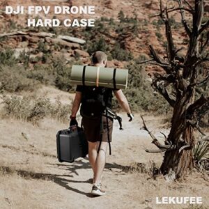 Lekufee Waterproof Hard Case Compatible with DJI FPV Combo and More DJI FPV Drone Accessories (NOT for DJI AVATA)(Case Only)