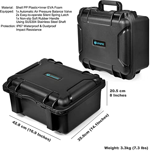 Lekufee Waterproof Hard Case Compatible with DJI FPV Combo and More DJI FPV Drone Accessories (NOT for DJI AVATA)(Case Only)