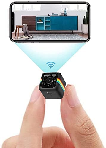 WiFi Wireless Camera Mini Hidden Spy Home Security Camera Small Cam,Home Camera for Pet/Baby,Outdoor/Indoor Camera Wireless,for Mobile Phone Applications in Real Time