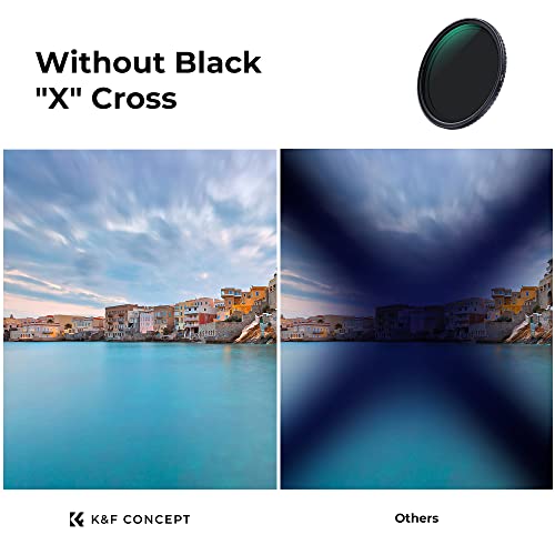 K&F Concept 82mm Variable ND Filter ND2-ND32 Camera Lens Filter (1-5 Stops) No X Cross HD Neutral Density Filter with 28 Multi-Layer Coatings Waterproof (Nano-X Series)