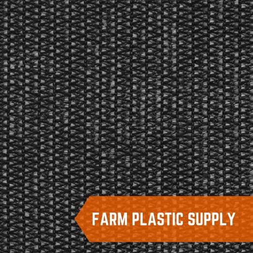 Farm Plastic Supply - Black Shade Cloth - 60% - (26' x 100') - Mesh Fabric for Fence Privacy Screen, Garden Shade, Mesh Fence Screening, Shade Cloth Rolls, Wind Screen