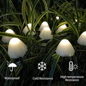 Mengji Life Solar Garden Lights, Garden Decor Solar Mushroom Lights Outdoor Waterproof - 20 Pack 8Modes