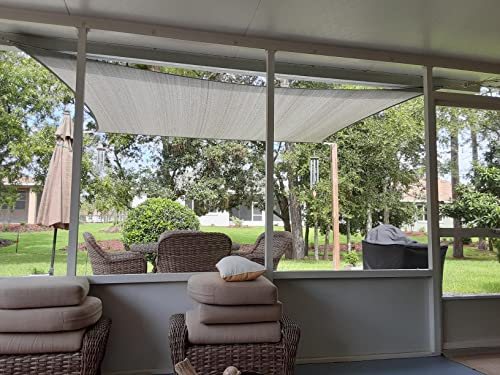 Ifenceview 6'x6'-6'x24' Rectangle UV Blocking Sun Shade Sail Canopy Awning for Patio Yard Garden Driveway Outdoor Facility (6' x 17', Grey)