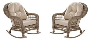 w unlimited saturn collection outdoor garden patio 2-pc cappuccino furniture conversation set chair, light brown
