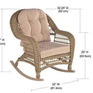 W Unlimited Saturn Collection Outdoor Garden Patio 2-PC Cappuccino Furniture Conversation Set Chair, Light Brown
