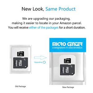 Micro Center 128GB Class 10 MicroSDXC Flash Memory Card with Adapter for Mobile Device Storage Phone, Tablet, Drone & Full HD Video Recording - 80MB/s UHS-I, C10, U1 (2 Pack)