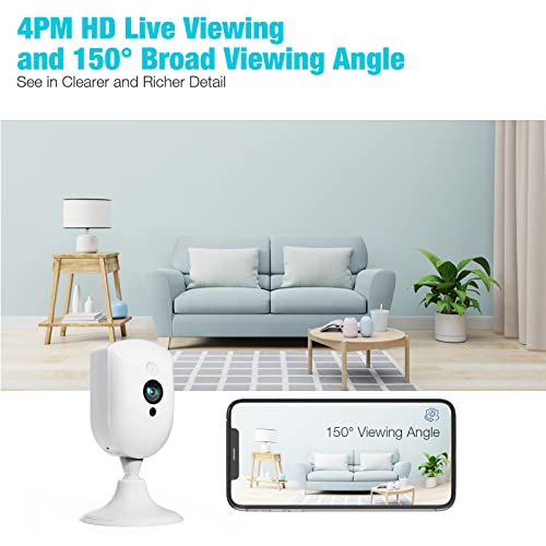 VIMTAG Security Camera, 2K HD WiFi Indoor Camera for Home Security/Dog/Pet Camera with Phone app, Motion Detection, 24/7