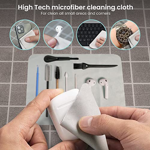 MUIIGOOD Airpods Cleaner Kit 221 Pcs Earbud Cleaning Putty Remove Ear Wax Phone Cleaning kit Cleaner Pen Brush Microfiber Cloth for Airpods Pro/1/2/3 Charging Case Headphones Camera Hearing Aids