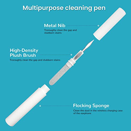 MUIIGOOD Airpods Cleaner Kit 221 Pcs Earbud Cleaning Putty Remove Ear Wax Phone Cleaning kit Cleaner Pen Brush Microfiber Cloth for Airpods Pro/1/2/3 Charging Case Headphones Camera Hearing Aids