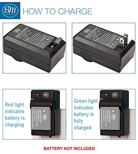 BM DMW-BLG10 Battery Charger for Panasonic Lumix DC-G100 DC-ZS80 DC-GX9 DC-LX100 II DC-ZS200 DC-ZS70 DMC-GX80 DMC-GX85 DMC-ZS60 DMC-ZS100 DMC-GF6 DMC-GX7K DMC-LX100K Cameras - DMW-BTC9 Replacement