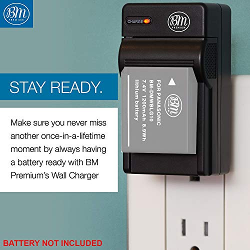 BM DMW-BLG10 Battery Charger for Panasonic Lumix DC-G100 DC-ZS80 DC-GX9 DC-LX100 II DC-ZS200 DC-ZS70 DMC-GX80 DMC-GX85 DMC-ZS60 DMC-ZS100 DMC-GF6 DMC-GX7K DMC-LX100K Cameras - DMW-BTC9 Replacement