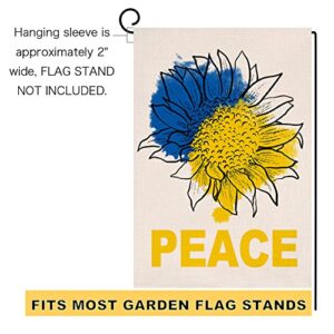 Ukraine Peace Garden Flag 12x18 Vertical Double Sided Spring Summer Sunflower Floral Farmhouse Outdoor Decorations Burlap Yard Flag BW134