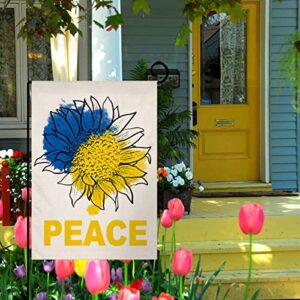 Ukraine Peace Garden Flag 12x18 Vertical Double Sided Spring Summer Sunflower Floral Farmhouse Outdoor Decorations Burlap Yard Flag BW134