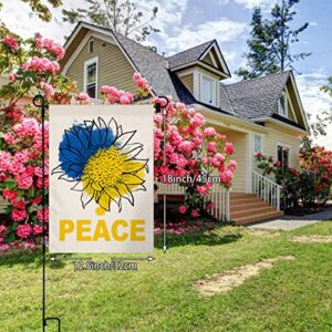 Ukraine Peace Garden Flag 12x18 Vertical Double Sided Spring Summer Sunflower Floral Farmhouse Outdoor Decorations Burlap Yard Flag BW134