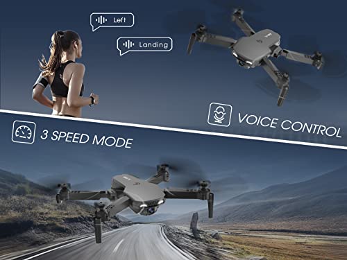 NEHEME NH525 Plus Foldable Drones with 1080P HD Camera for Adults, RC Quadcopter WiFi FPV Live Video, Altitude Hold, Headless Mode, One Key Take Off for Kids Beginners with 2 Batteries and Carry Case