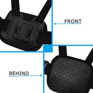 Suptig Chest Mount, Adjustable Chest Strap, Breathable Material Compatible for Gopro Hero 11 Hero 10 Hero 9 Hero 8 Hero 7 Hero 5 Hero 4 Hero 3, AKASO, DJI osmo and More Action Cameras (Black)