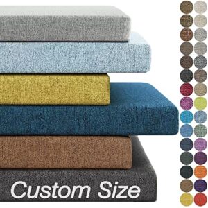 rxasc custom bench cushions,bench cushions for indoor furniture,personalized size bench cushions,non-slip bottom cushion,50d high density foam cushion for garden terrace swing porch cushions