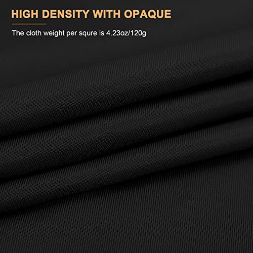 10 x 8 FT Black Backdrop Background for Photography, Chromakey High Density Polyester Fabric Pure Black Photo Backdrop Curtain Screen Collapsible Seamless for Shoot Portraits Party Video Studio