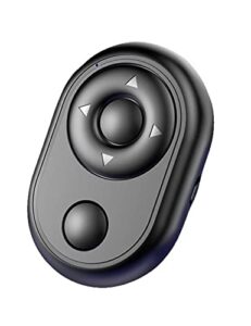 bluetooth remote & page turner control – can also use to scroll videos for tiktok and control to play/pause the video – it can work with most cellphones/tablets (andriod 8.0+ and ios 6.0+)