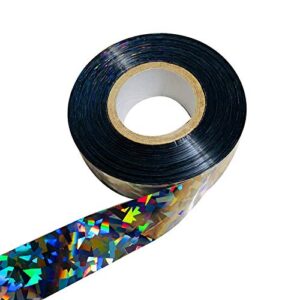 ugold silver bird scaring reflective tape, holographic ribbon, ideal for garden, patio, field and fence – 1” x 500 ft (silver)