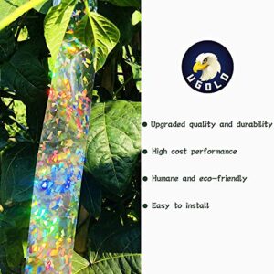 Ugold Silver Bird Scaring Reflective Tape, Holographic Ribbon, Ideal for Garden, Patio, Field and Fence - 1'' x 500 Ft (Silver)