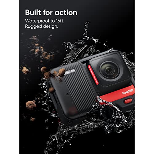 Insta360 ONE RS Twin Edition – Waterproof 4K 60fps Action Camera & 5.7K 360 Camera with Interchangeable Lenses, Stabilization, 48MP Photo, Active HDR, AI Editing