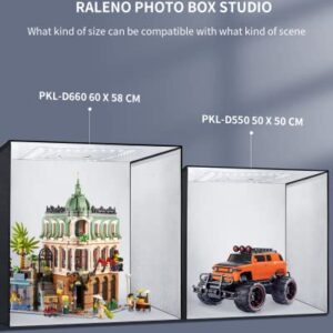 RALENO® Photo Studio Light Box,24"x23"x23" 60W Portable Professional Adjustable Brightness Shooting Tent Kit with 156 LED Lights 4 Colored Backdrops for Product Photography