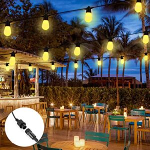 SOVELA Smart Outdoor String Lights, 54 FT Dual Mode APP Controlled LED Patio Light, 6 Scene Modes, IP65 Waterproof and Shatterproof Garden Light with 15 LED Bulbs for Outdoor Bistro Party Decor