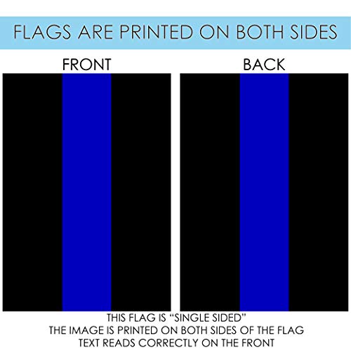 Toland Home Garden 1110867 Thin Blue Line Police Flag 12x18 Inch Double Sided Police Garden Flag for Outdoor House Patriotic Flag Yard Decoration