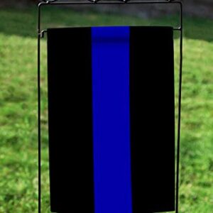 Toland Home Garden 1110867 Thin Blue Line Police Flag 12x18 Inch Double Sided Police Garden Flag for Outdoor House Patriotic Flag Yard Decoration