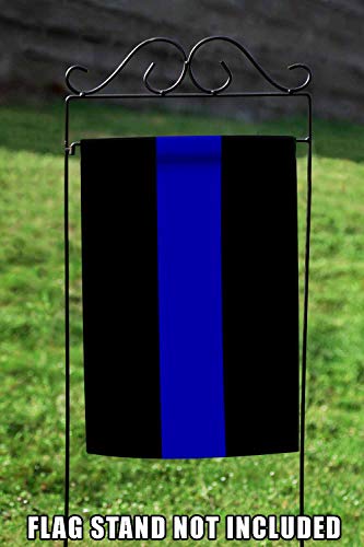 Toland Home Garden 1110867 Thin Blue Line Police Flag 12x18 Inch Double Sided Police Garden Flag for Outdoor House Patriotic Flag Yard Decoration