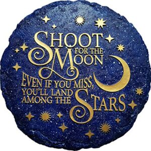 spoontiques – garden décor – shoot for the stars stepping stone – decorative stone for garden