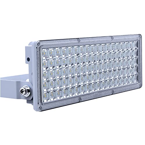 Kekeou 100W LED Flood Lights Outdoor Stadium Lights 100 Watt Exterior Flood Lights 11000LM 6500K IP67 Waterproof LED Floodlights Outdoor for Yard Garden