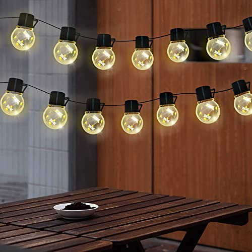 9.4 Feet Solar Outdoor String Lights 20 LED Lights Globe Waterproof Bulbs Hanging Light for Backyard Gazebo Wedding Garden Patio Party Christmas Decor