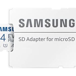 SAMSUNG EVO Plus w/ SD Adaptor 64GB Micro SDXC, Up-to 130MB/s, Expanded Storage for Gaming Devices, Android Tablets and Smart Phones, Memory Card, MB-MC64KA/AM, 2021